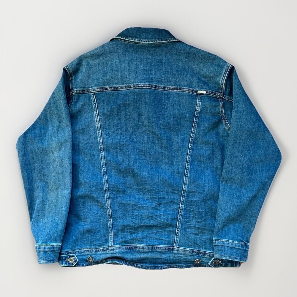 Prana Women's Detra Blue Denim Jean Jacket Size Small Oversized Organic Cotton - Picture 2 of 10